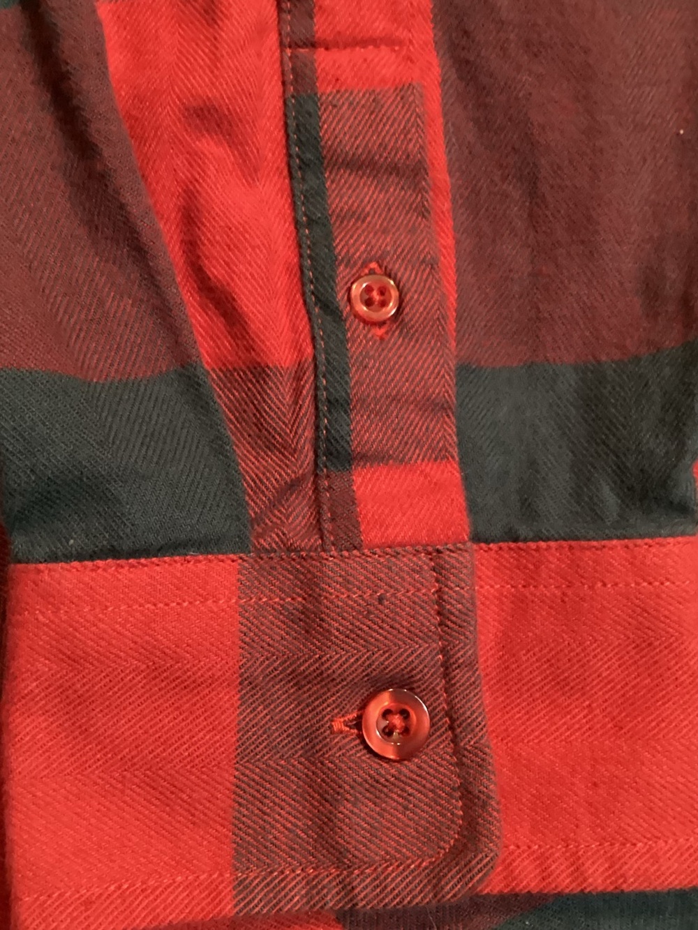 Ohio State Buckeyes Men’s Flannel Shirt Buffalo Check Plaid Red Gray LS Large - Picture 4 of 6